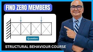 How to find zero members in truss | IStructE Structural Behaviour Course