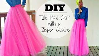 Nadira037 | DIY | Tulle Maxi Skirt | With a Hidden Zipper