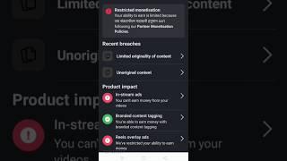 Facebook page issue,Restricted monetization, earning restricted, monetization policy issue  #shorts