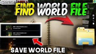 How To Find Green hell Save world file location.️‍️