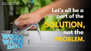 world water Day || Now is the time to act and educate! Save Water for Peace