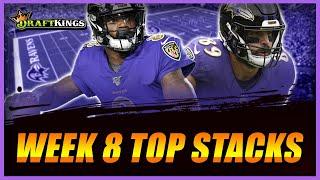 Week 8 TOP STACKS for tournaments on DraftKings