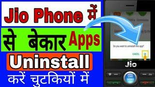 How To Uninstall Jio Apps Easily 2019 | Delete Or Remove Jio Apps From Jio Phone
