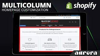 Shopify Multicolumn | Theme Customization (Aurora)