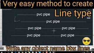 How to make Line Type (Line with Text)