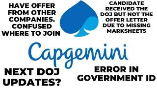 #Capgemini next joining update 2025, offer letter|| Should you choose Capgemini over other company?