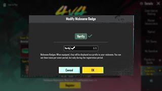 Get Verified Name Tag In PUBG Mobile