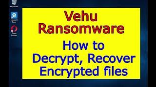 Vehu virus (ransomware). How to decrypt .Vehu files. Vehu File Recovery Guide.