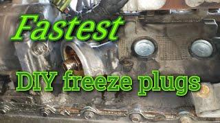 Fastest freeze plug removal and install