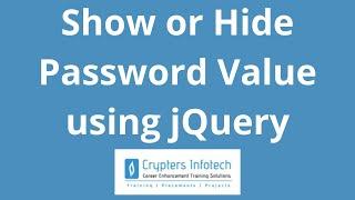 Toggle Password Visibility using jQuery | Show or Hide Password Value while Clicking Button