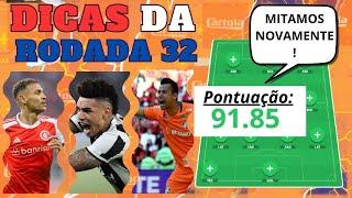 DICAS CARTOLA FC 2024 | RODADA 32 |TIME PARA MITAR E GANHAR LIGA #cartola #cartoladicas #brasileirao