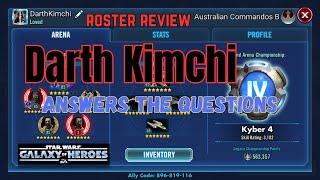 Roster Review Darth Kimchi answers the questions.