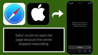 How to fix "Safari could not open the page because the server stopped responding" error in iPhone