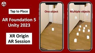 Tap to Place Objects using AR Foundation 5 Unity 2023 with XR Origin & AR Session