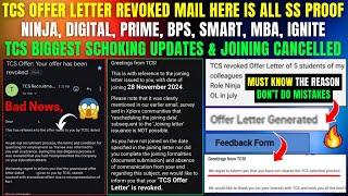 TCS OFFER LETTER REVOKED MAIL UPDATE HERE IS ALL 100% PROOF | SHOCKING TRUTH OF OL REVOKED CRITERIA