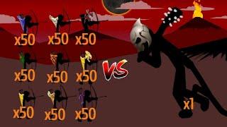 Final Boss Vs All Skin Archer | Stick War Legacy |