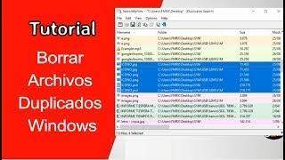 . Borrar archivos duplicados Windows