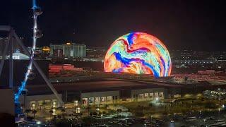 BEST VIEW! Horseshoe Hotel & Casino Las Vegas Executive Suite Room Tour View: Sphere and High Roller