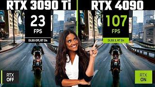 Cyberpunk RTX 4090 vs RTX 3090 Ti ULTRA / RT / DLSS OFF