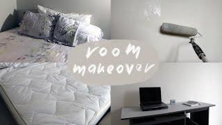 room makeover ️️| minimalist, simple, aesthetic, cozy (makeover kamar korea estetik)