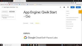 Qwiklabs   App Engine Qwik Start   Go GSP070