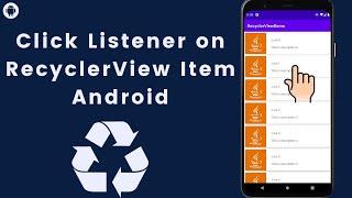 Recyclerview Item Click Listener Android Example | OnItemClickListener on RecyclerView + CardView