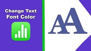 How to change text font color in a text box in Apple Numbers (Spreadsheet) on Mac