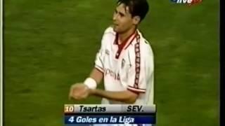 VASILIS  TSARTAS  great  SEVILLA  freekick  goal  vs  REAL MADRID