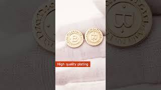 design mushroon shape sewing button for clothes, custom circle shape metal button, eco-friendly