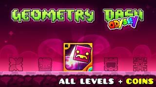 Geometry Dash ODYSSEY (LEVEL 1-11 / ALL COINS) | Ultimate Fangame!