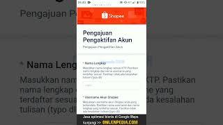 CARA MENGATASI AKUN SHOPEE DINONAKTIFKAN / DIBATASI !!