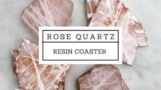 Rose Quartz Resin Coasters