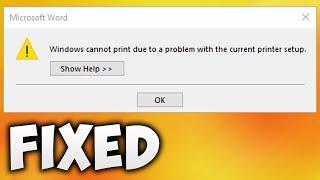 How To Fix Windows Cannot Print Due To A Problem With The Current Printer Setup Microsoft Word Error