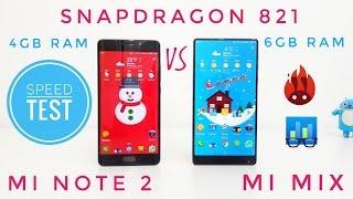 Xiaomi Mi Mix VS Xiaomi Mi Note 2 - SPEED TEST - Snapdragon 821