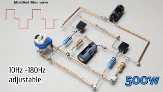 simple easy 50hz-60hz inverter driver using transistor 12v to 220v inverter 500w