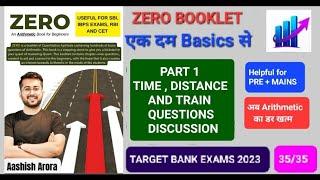 Time, Distance and Train(Part 1) from zero Booklet | अब Arithmetic का डर खत्म #sbipo #ibpspo #rrbpo