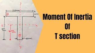 Moment of Inertia of T-Section | Engineering Mechanics || Structural analysis