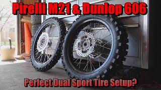 Installing the "Perfect Dual Sport Tire Setup" Pirelli M21 & Dunlop 606