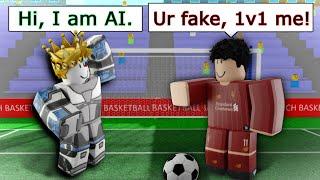 I Pretended To Be an AI ROBOT in Touch Football! (Roblox Soccer)