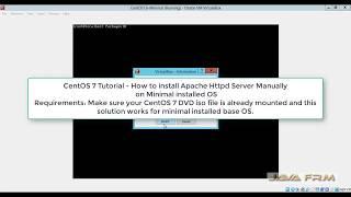 CentOS 7 Tutorial - How to install Apache Httpd Server Manually on Minimal installed OS