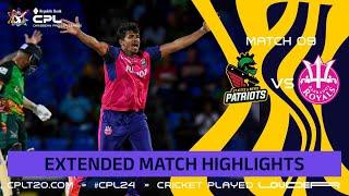 Extended Highlights | St Kitts and Nevis Patriots vs Barbados Royals | CPL 2024