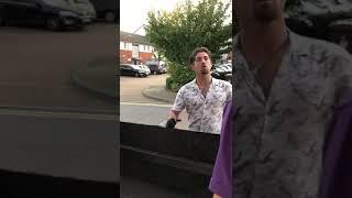 UK Man knocks guy out for harassing his family!!!