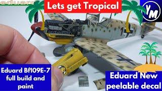 Bf109 eduard 1/48 scale model kit full build tropical paint scheme