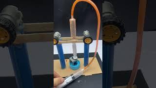 New hydraulic pressure machine #hydraulic #tech #project #science #experiment #shorts #dcmotor