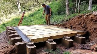 Man Builds 2-STORY WOOD HOUSE in the Forest | Start to Finish @Wood_Wolf