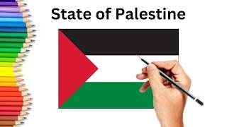 State of Palestine Flag Drawing / How to draw Palestine Flag