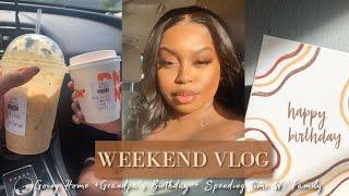 WEEKEND VLOG: GOING HOME, GRANDPA'S 83RD BDAY, SPENDING TIME WITH FAMILY & TRYING DUNKIN FALL DRINKS