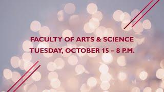 Tuesday, October 15, 2024 - 8 p.m. - Faculty of Arts and Science