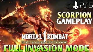 PS5 Mortal Kombat 1 Invasion Mode Gameplay | MK1 Scorpion Gameplay | MK1 Invasion Mode Gameplay PS5