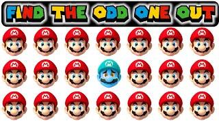  SUPER MARIO BROS Find the Odd One Out  | Iq test BRAIN BREAK | JUST DANCE and workout for kids